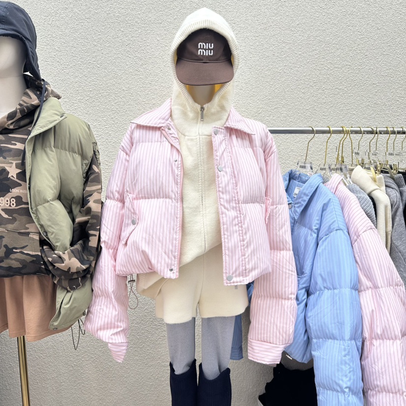 DRAWING韓國代購㊣女裝新品推薦熱賣時尚真品人氣短款羽絨服DRAWING短款羽絨服