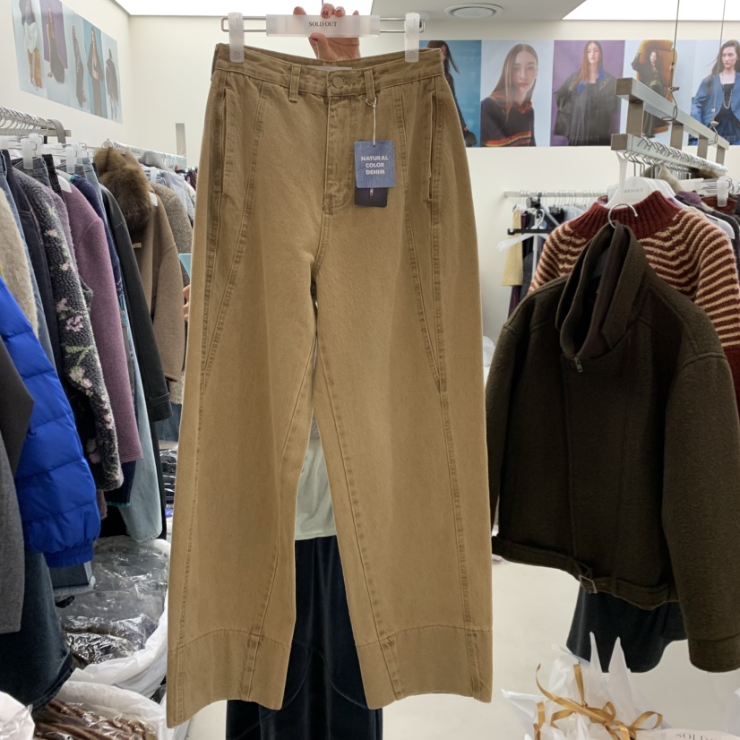 SOLD OUT東大門㊣直郵女士新品推薦真品熱賣人氣牛仔褲羊毛SOLD OUT牛仔褲圖色1