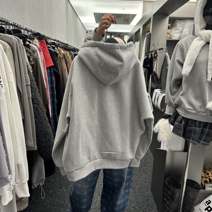 NUEUN東大門㊣代購女士新品人氣推薦職業25秋冬衛衣連帽衫加絨NUEUN/SEEOT衛衣