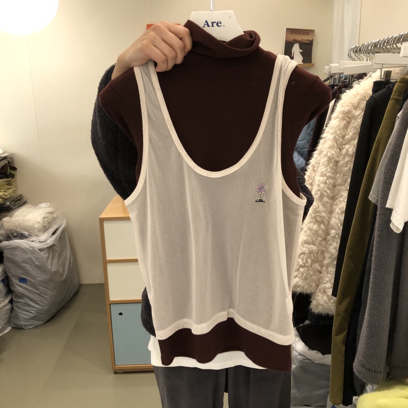 ARE東大門㊣直郵女裝新品熱賣真品推薦職業吊帶背心不含內搭ARE YOU/ARE吊帶/背心圖色1