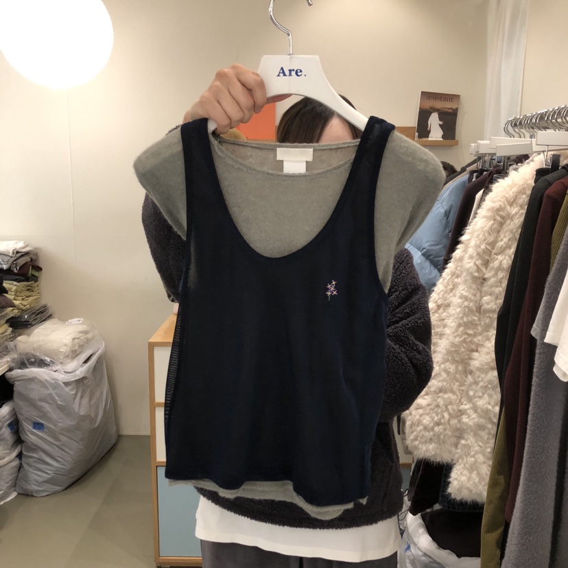ARE東大門㊣直郵女裝新品熱賣真品推薦職業吊帶背心不含內搭ARE YOU/ARE吊帶/背心圖色3