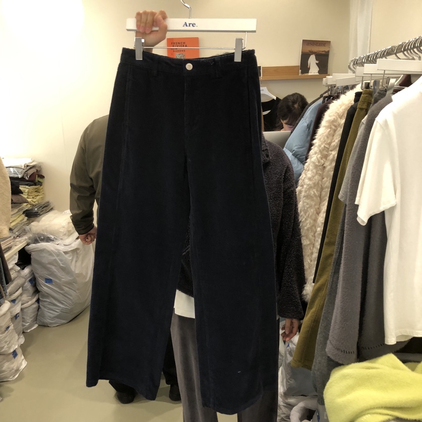 ARE韓國直郵㊣女裝新品人氣職業熱賣時尚真品25秋冬休閑褲燈心絨ARE YOU/ARE休閑褲圖色1