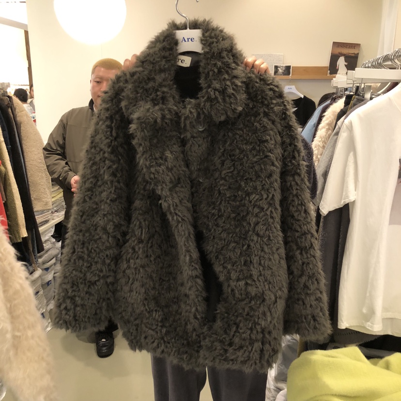 ARE東大門㊣實拍女裝新品熱賣職業25秋冬人氣休閑真品夾克羊毛ARE YOU/ARE夾克圖色1