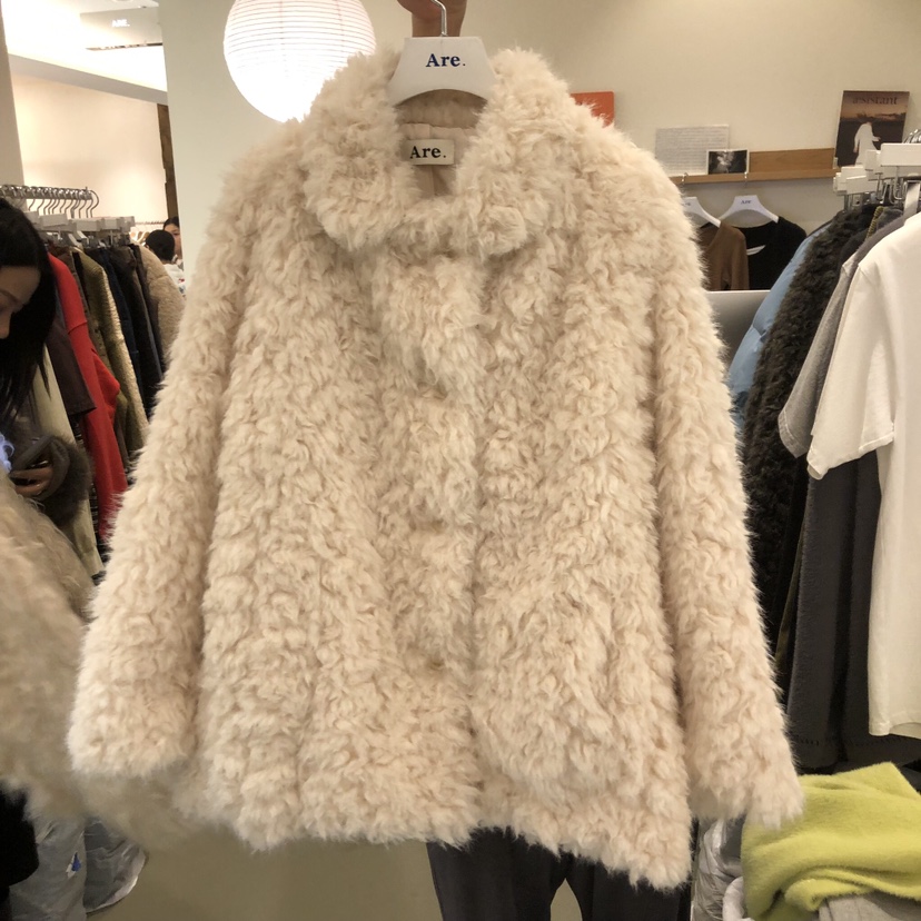 ARE東大門㊣實拍女裝新品熱賣職業25秋冬人氣休閑真品夾克羊毛ARE YOU/ARE夾克圖色2