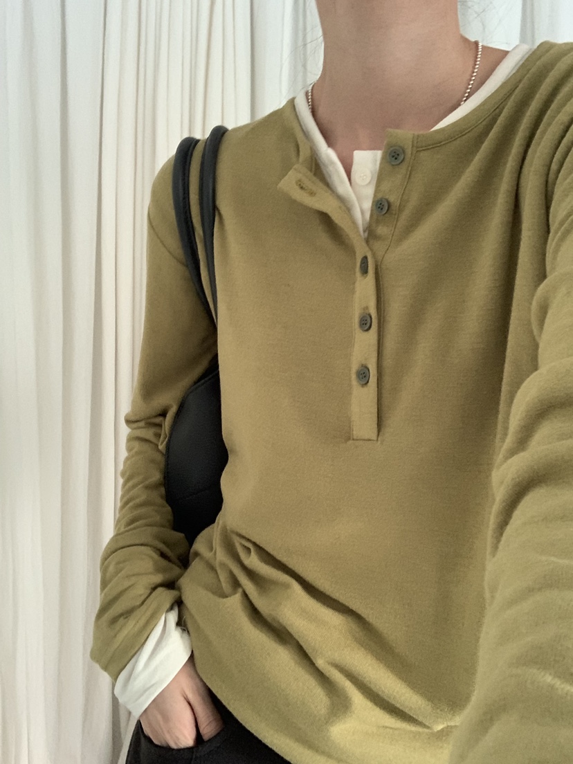 TRUE韓國代購㊣女裝新款熱賣25秋冬休閑時尚人氣推薦長袖T恤TRUE長袖T恤