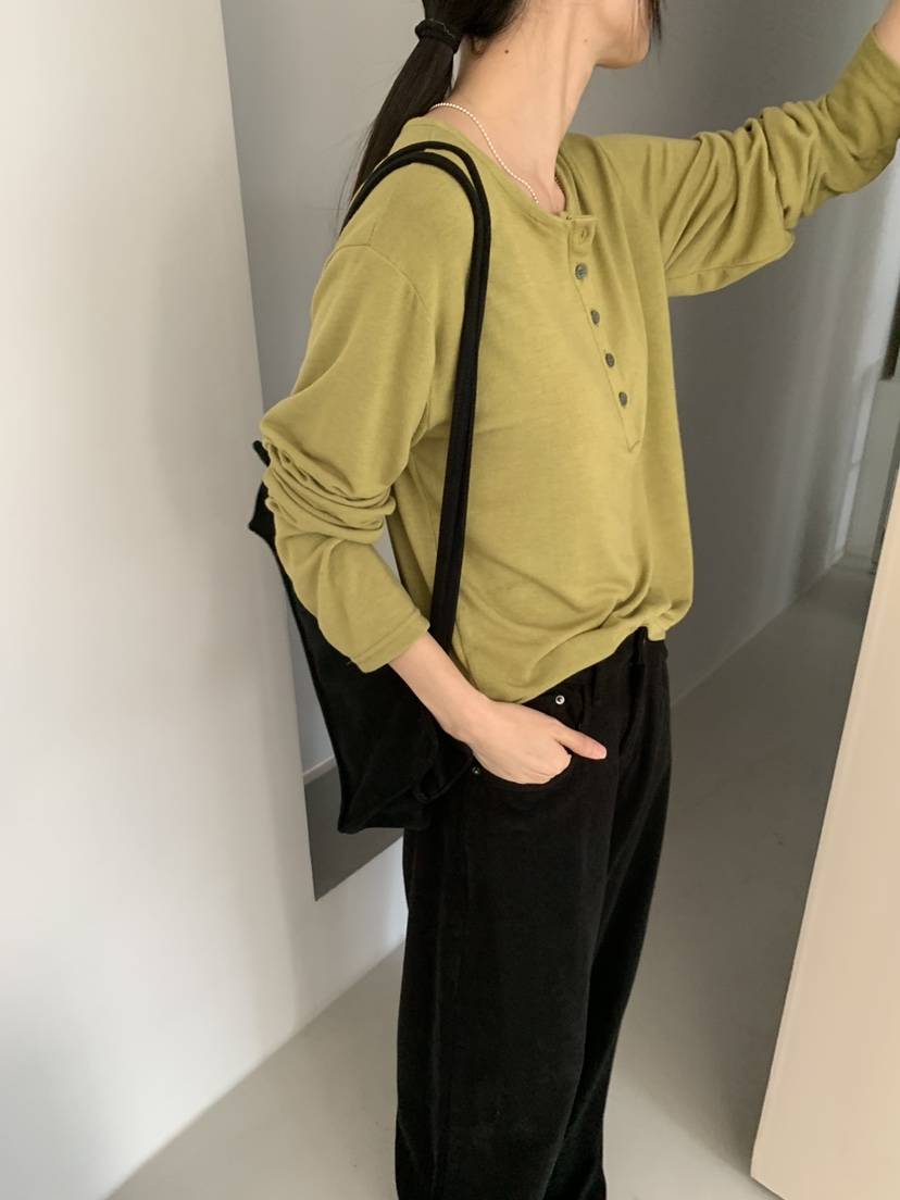 TRUE韓國代購㊣女裝新款熱賣25秋冬休閑時尚人氣推薦長袖T恤TRUE長袖T恤