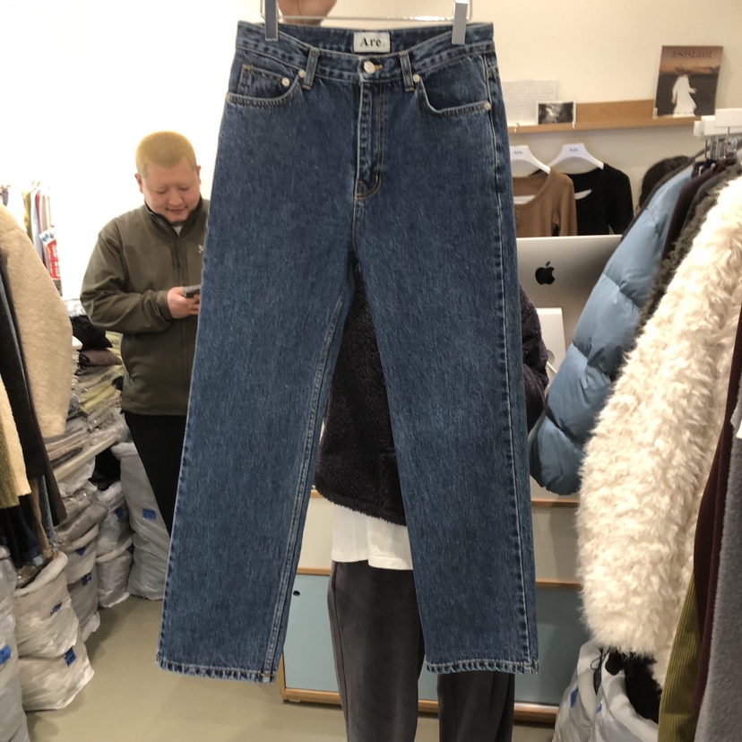 ARE東大門㊣代購女裝新款熱賣推薦職業休閑25秋冬真品牛仔褲ARE YOU/ARE牛仔褲圖色1