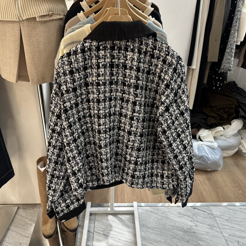 ABLESTUDIO東大門㊣實拍女裝新款25秋冬職業時尚人氣夾克花呢ABLESTUDIO夾克