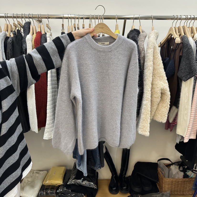 DELIGHT-L韓國直郵㊣女裝新品職業真品人氣熱賣針織衫貂絨DELIGHT-L針織衫圖色2