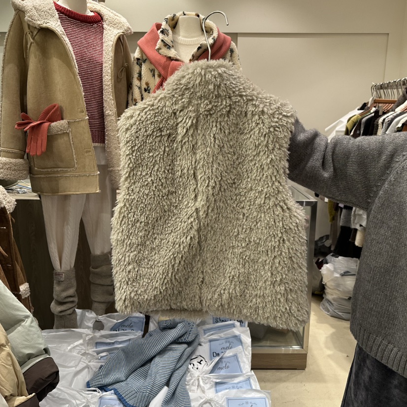 MELO東大門㊣直郵女士新品職業休閑推薦25秋冬人氣馬甲毛皮MELO馬甲