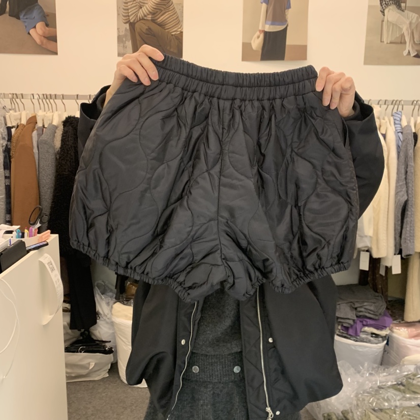 SALONDEMAG韓國代購㊣女裝新款熱賣職業人氣時尚25秋冬短褲絎縫SALONDEMAG短褲