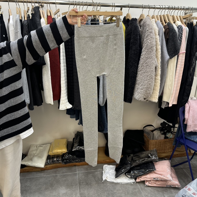 DELIGHT-L東大門㊣實拍女士新品25秋冬休閑打底褲鯊魚褲羊毛DELIGHT-L打底褲/鯊魚褲