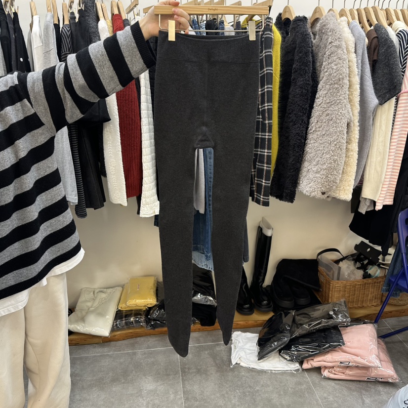 DELIGHT-L東大門㊣實拍女士新品25秋冬休閑打底褲鯊魚褲羊毛DELIGHT-L打底褲/鯊魚褲圖色2