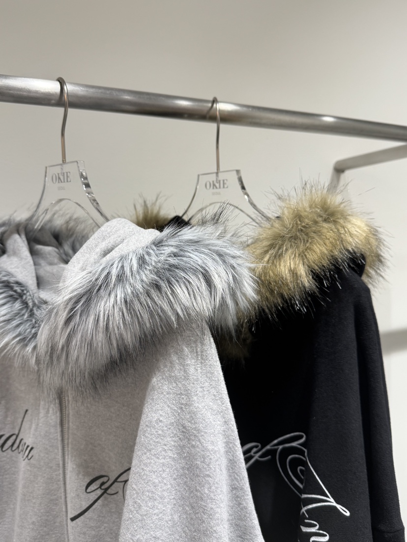 OKIE韓國代購㊣女士新款真品人氣休閑熱賣時尚夾克毛皮加絨OKIE夾克