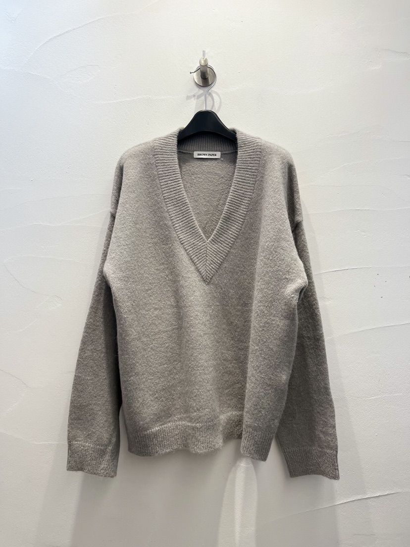 BROWN PAPER-S韓國代購㊣女士新品人氣推薦25秋冬針織衫V領BROWN PAPER-S針織衫圖色3