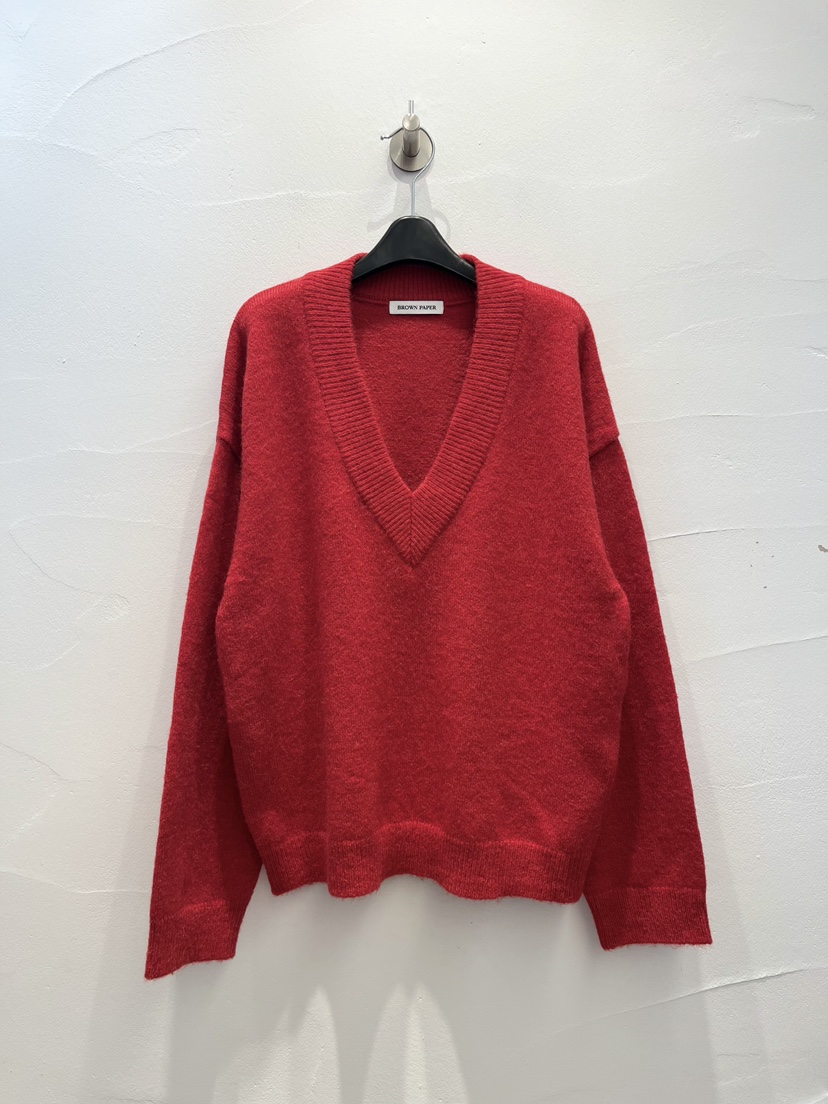 BROWN PAPER-S韓國代購㊣女士新品人氣推薦25秋冬針織衫V領BROWN PAPER-S針織衫圖色4