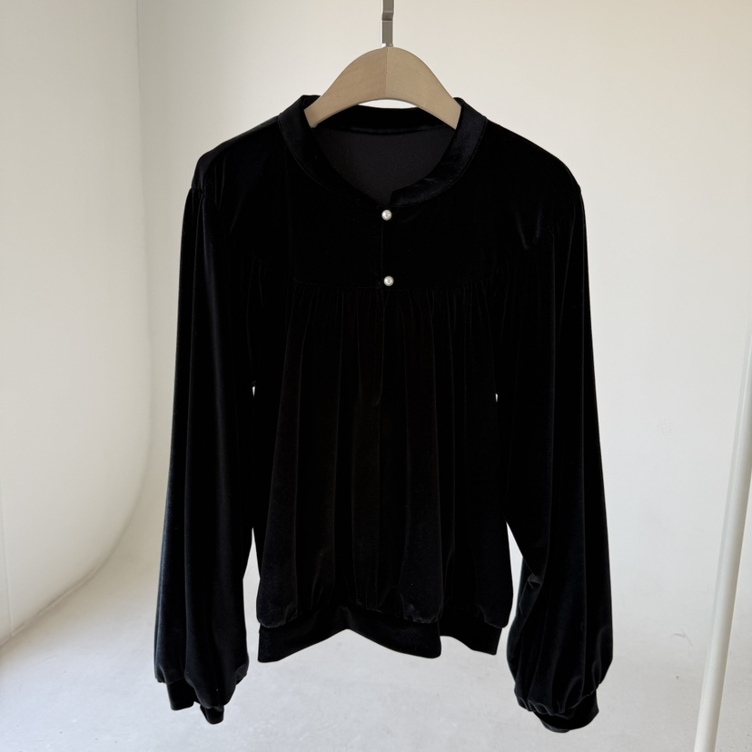 JENNY 1976東大門㊣直郵女裝新品真品休閑25秋冬衛衣天鵝絨JENNY 1976衛衣圖色2黑色