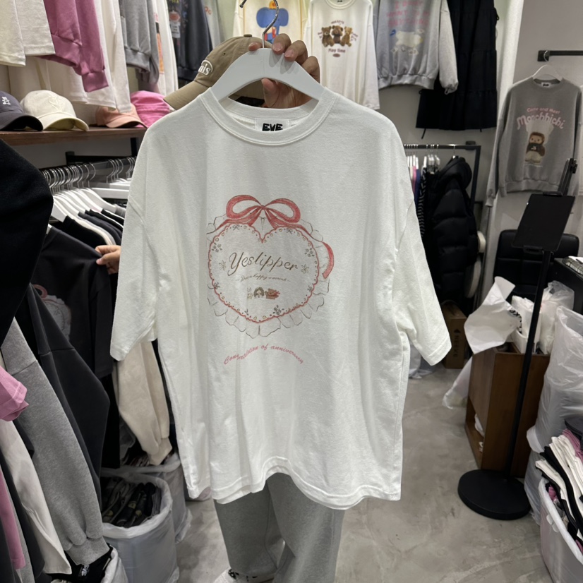 EVE韓國代購㊣女士新款時尚熱賣休閑真品推薦職業25秋冬T恤EVET恤圖色1