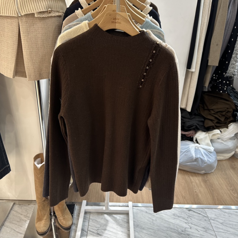 ABLESTUDIO東大門㊣代購女裝新品真品熱賣休閑職業推薦針織衫ABLESTUDIO針織衫圖色3