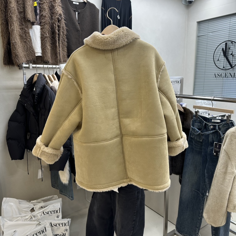 ASCEND韓國代購㊣女裝新款時尚職業熱賣人氣25秋冬短款大衣ASCEND短款大衣