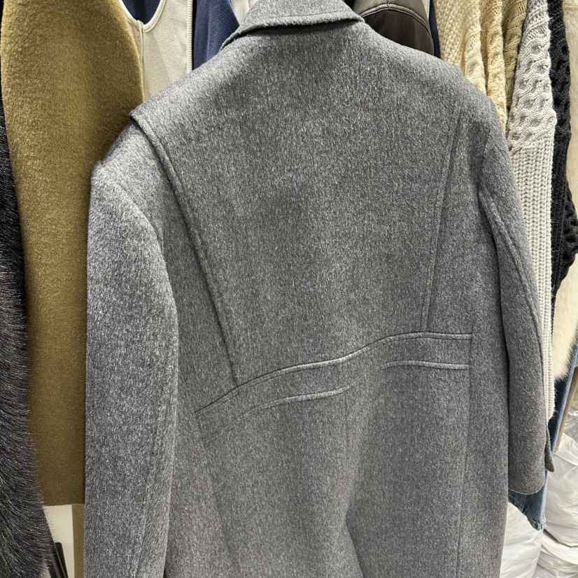 AT THE END東大門㊣代購女士新品25秋冬職業中長款大衣羊毛AT THE END中長款大衣