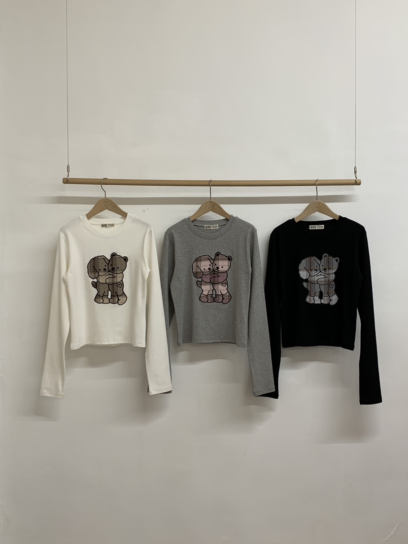 MORE THAN-P韓國代購㊣女士新品推薦真品職業25秋冬長袖T恤MORE THAN長袖T恤
