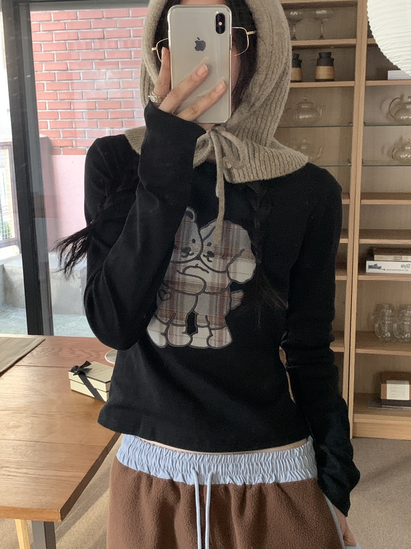 MORE THAN-P韓國代購㊣女士新品推薦真品職業25秋冬長袖T恤MORE THAN長袖T恤