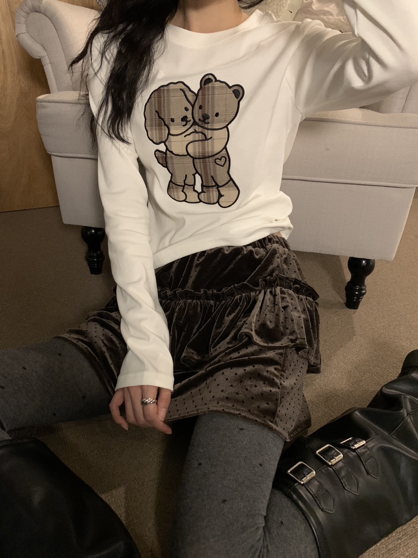 MORE THAN-P韓國代購㊣女士新品推薦真品職業25秋冬長袖T恤MORE THAN長袖T恤