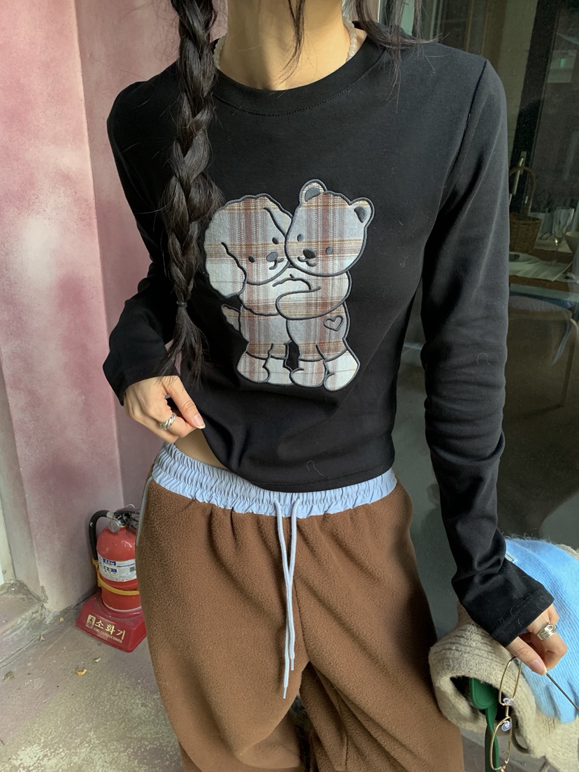 MORE THAN-P韓國代購㊣女士新品推薦真品職業25秋冬長袖T恤MORE THAN長袖T恤