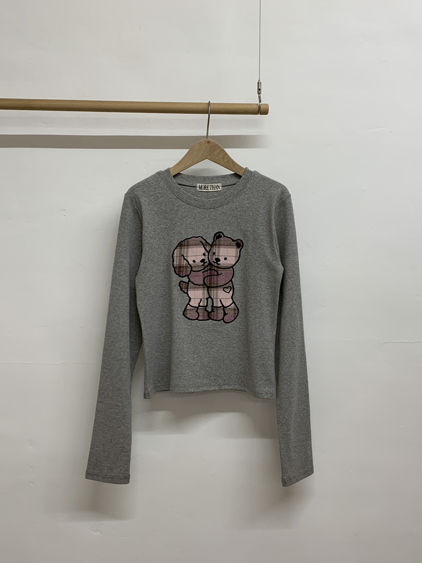 MORE THAN-P韓國代購㊣女士新品推薦真品職業25秋冬長袖T恤MORE THAN長袖T恤圖色2