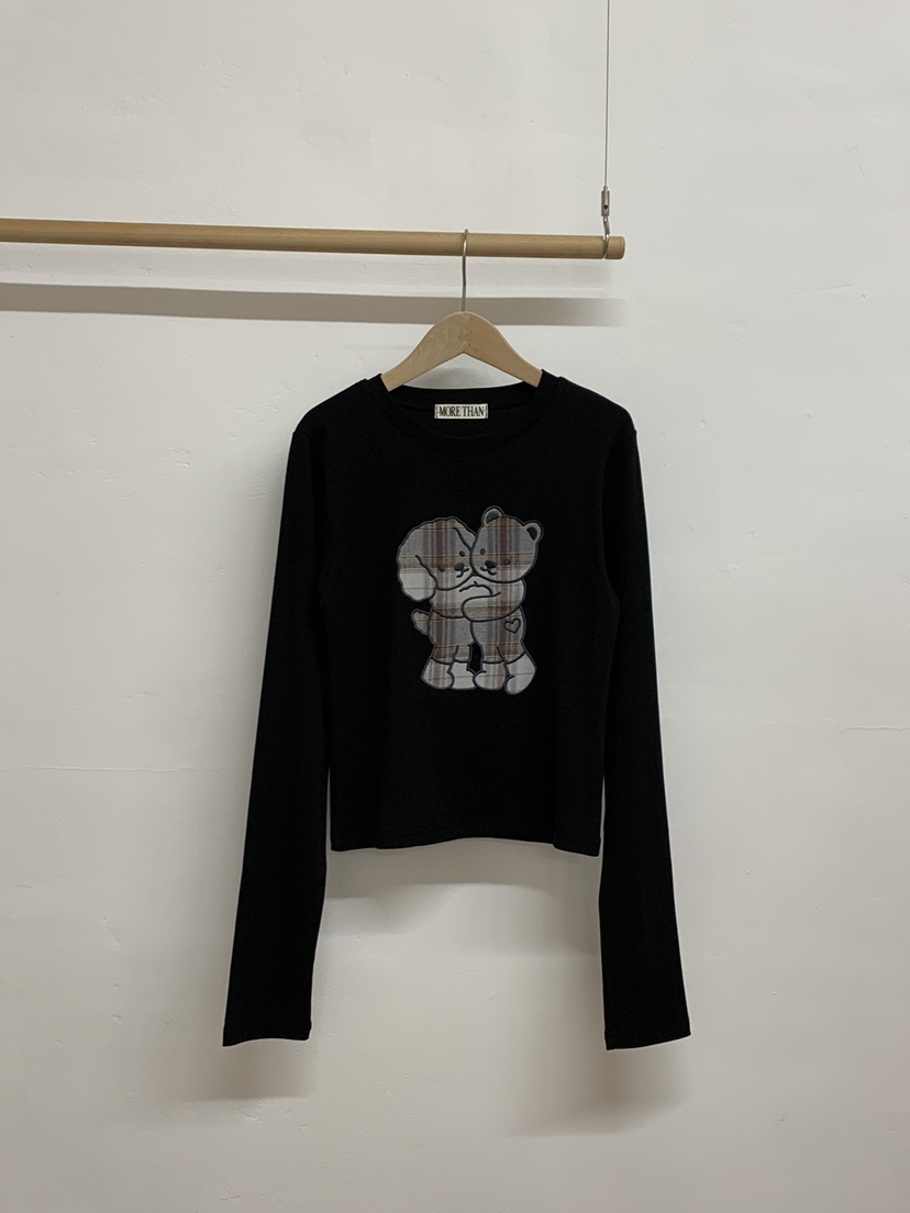 MORE THAN-P韓國代購㊣女士新品推薦真品職業25秋冬長袖T恤MORE THAN長袖T恤圖色3