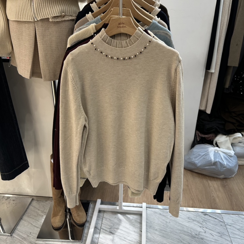 ABLESTUDIO韓國代購㊣女裝新款熱賣職業人氣真品25秋冬針織衫ABLESTUDIO針織衫圖色1