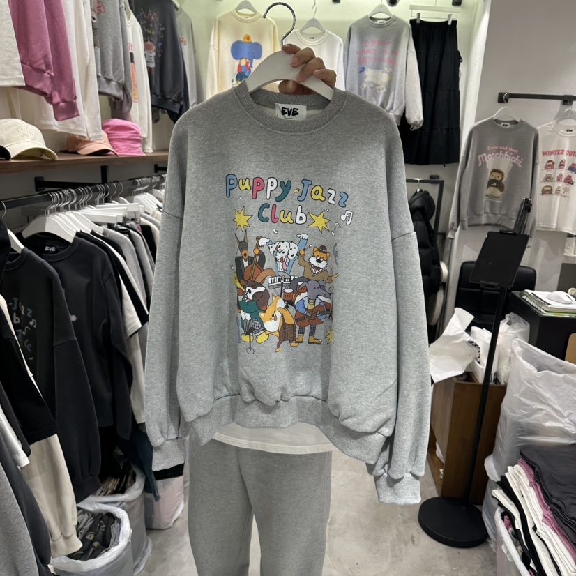 EVE東大門㊣代購女士新品熱賣職業人氣真品時尚25秋冬衛衣加絨EVE衛衣圖色3