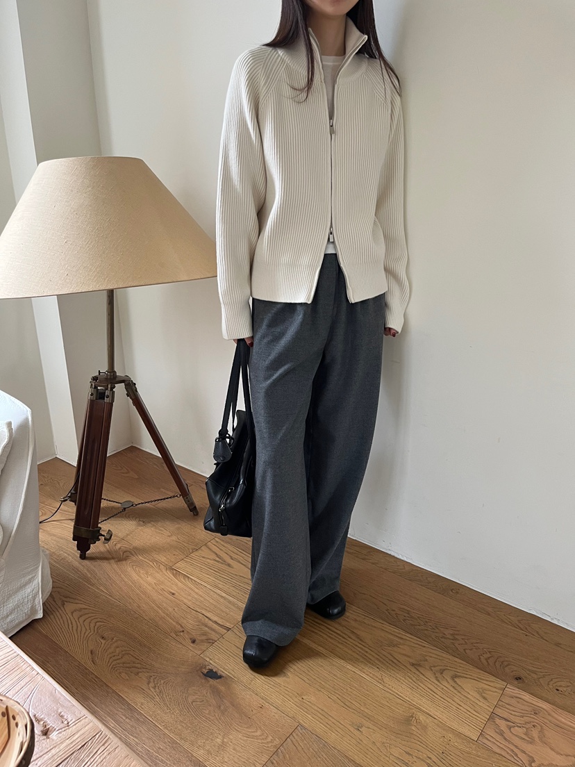 NYLON韓國直郵㊣女士新品人氣25秋冬職業真品休閑針織衫拉鏈NYLON針織衫