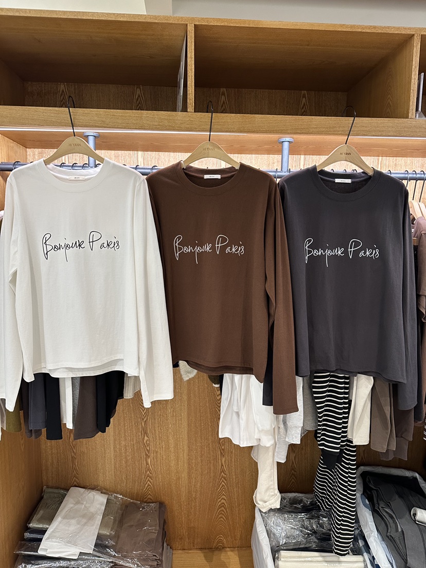 HI YANN東大門㊣實拍女裝新款休閑推薦人氣熱賣真品長袖T恤HI YANN長袖T恤