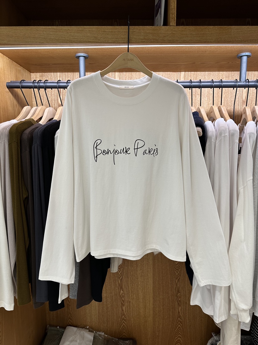 HI YANN東大門㊣實拍女裝新款休閑推薦人氣熱賣真品長袖T恤HI YANN長袖T恤圖色3