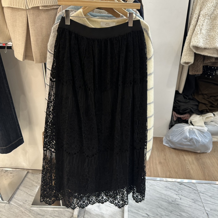 ABLESTUDIO東大門㊣直郵女裝新品熱賣休閑人氣長裙蕾絲雙面ABLESTUDIO長裙圖色2