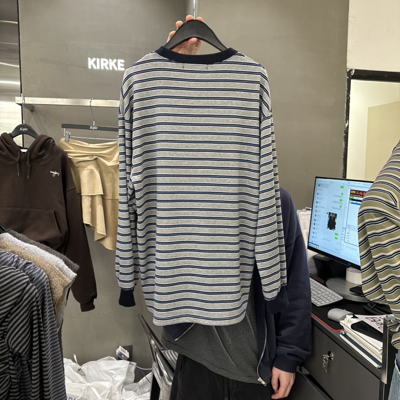 KIRKE東大門㊣代購女士新品職業熱賣25秋冬人氣時尚長袖T恤KIRKE長袖T恤