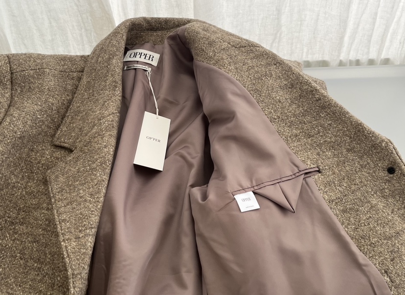 NYLON韓國直郵㊣女裝新品熱賣真品職業時尚推薦人氣中長款大衣NYLON中長款大衣