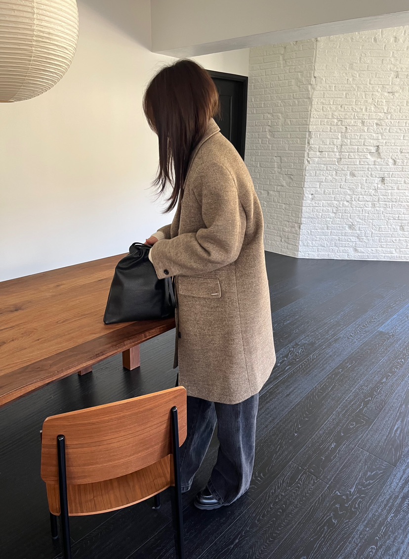 NYLON韓國直郵㊣女裝新品熱賣真品職業時尚推薦人氣中長款大衣NYLON中長款大衣