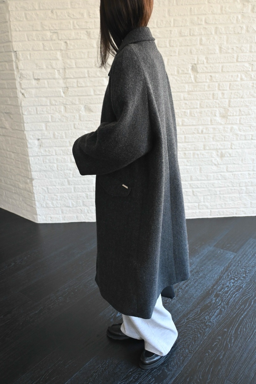 NYLON韓國直郵㊣女士新品25秋冬人氣熱賣職業中長款大衣羊毛NYLON中長款大衣