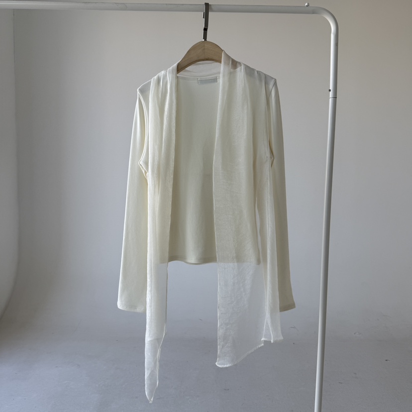 JENNY 1976東大門㊣直郵女裝新品25秋冬襯衫蕾絲衫假兩件絲綢JENNY 1976襯衫/蕾絲衫