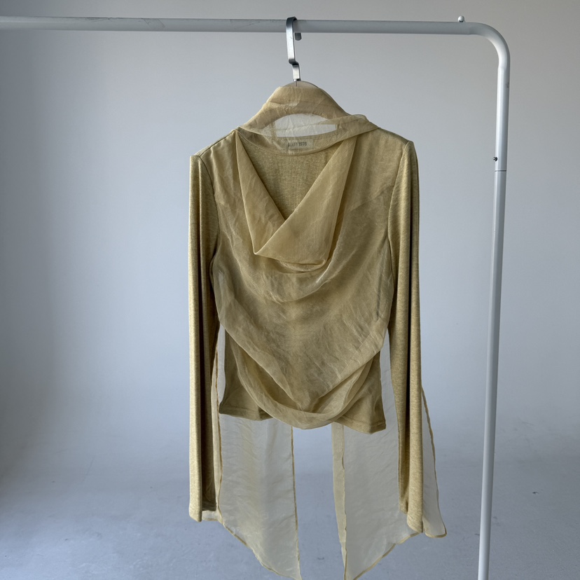 JENNY 1976東大門㊣直郵女裝新品25秋冬襯衫蕾絲衫假兩件絲綢JENNY 1976襯衫/蕾絲衫圖色2