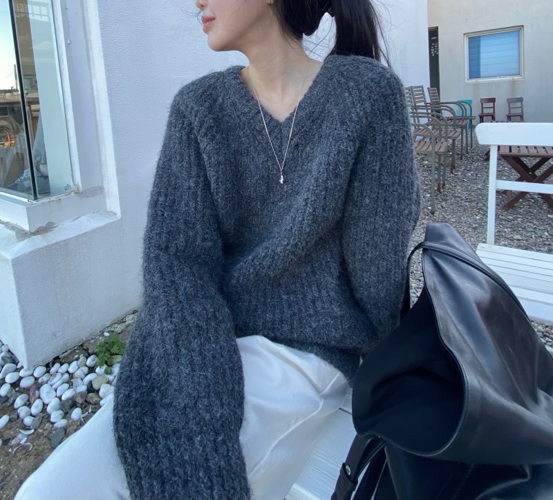 NYLON東大門㊣實拍女裝新品推薦熱賣時尚真品25秋冬職業針織衫NYLON針織衫