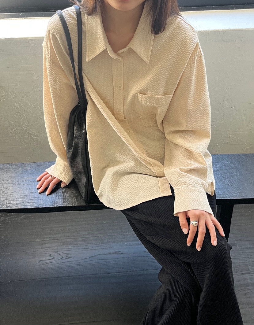 NYLON韓國代購㊣女士新款休閑推薦職業人氣真品熱賣襯衫蕾絲衫NYLON襯衫/蕾絲衫