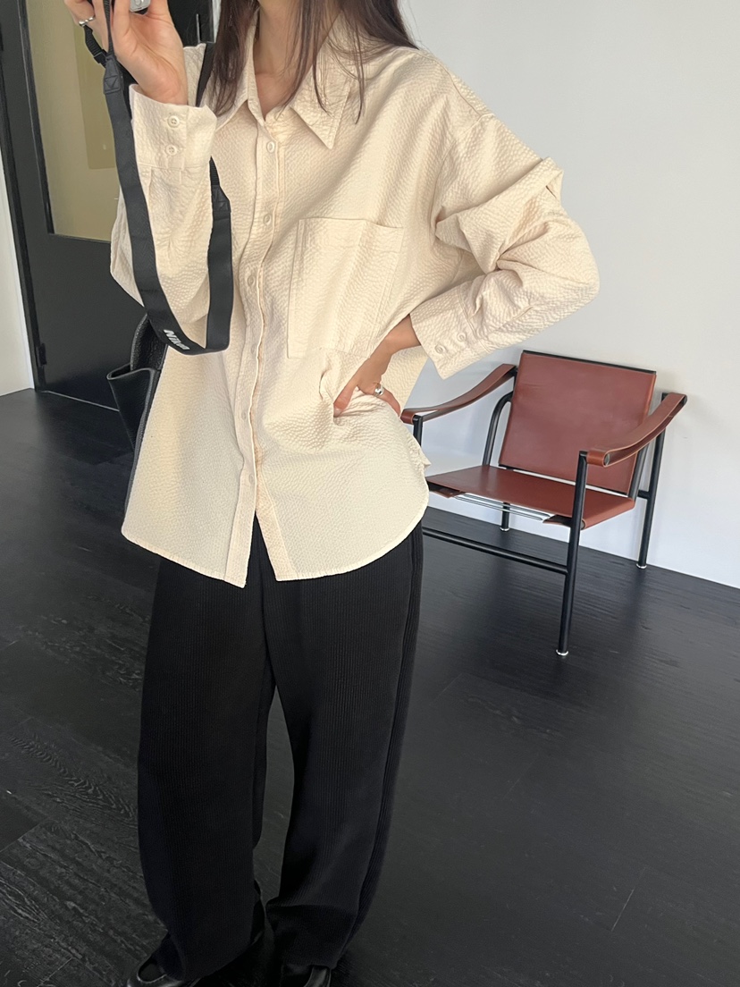 NYLON韓國代購㊣女士新款休閑推薦職業人氣真品熱賣襯衫蕾絲衫NYLON襯衫/蕾絲衫