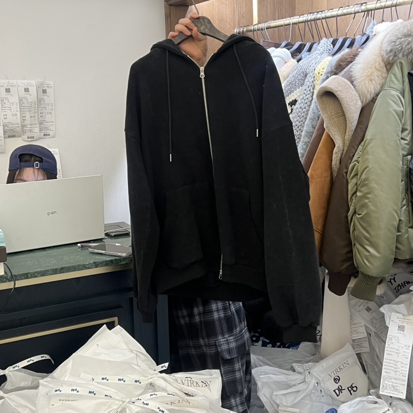 VIRKIN東大門㊣實拍女裝新款25秋冬時尚人氣職業真品衛衣加絨VIRKIN衛衣圖色3