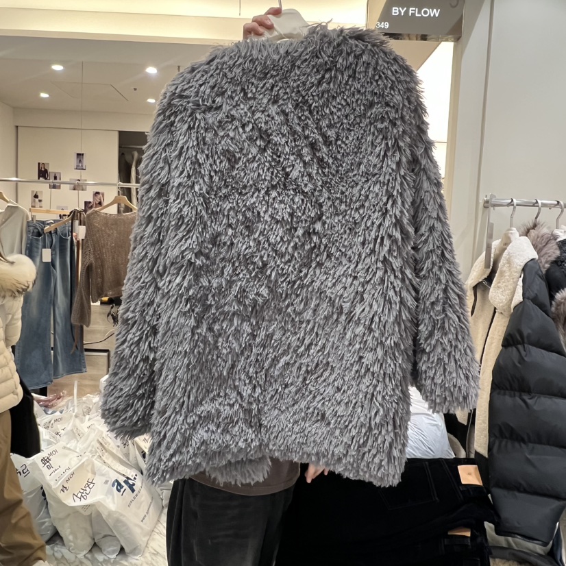 BY FLOW韓國直郵㊣女士新品休閑熱賣職業25秋冬中長款大衣開衫BY FLOW中長款大衣