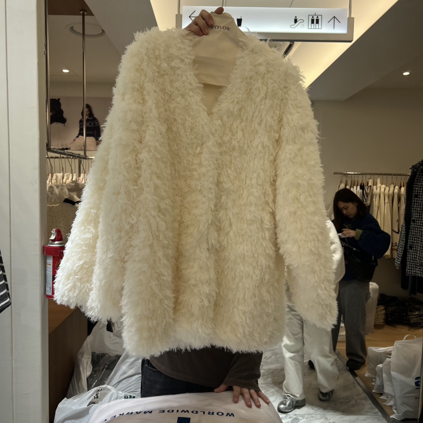 BY FLOW韓國直郵㊣女士新品休閑熱賣職業25秋冬中長款大衣開衫BY FLOW中長款大衣圖色1