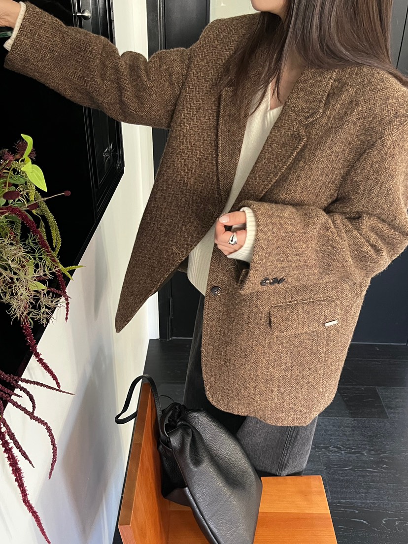 NYLON東大門㊣直郵女裝新款人氣休閑25秋冬熱賣職業夾克羊毛NYLON夾克